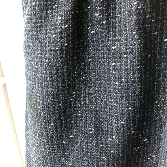 Loft Black Blue Tweed Skirt Size 12 EUC! - Picture 5 of 9